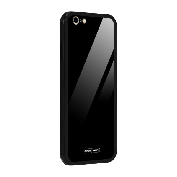 Simple Black Glass Back Case for iPhone 6 6S