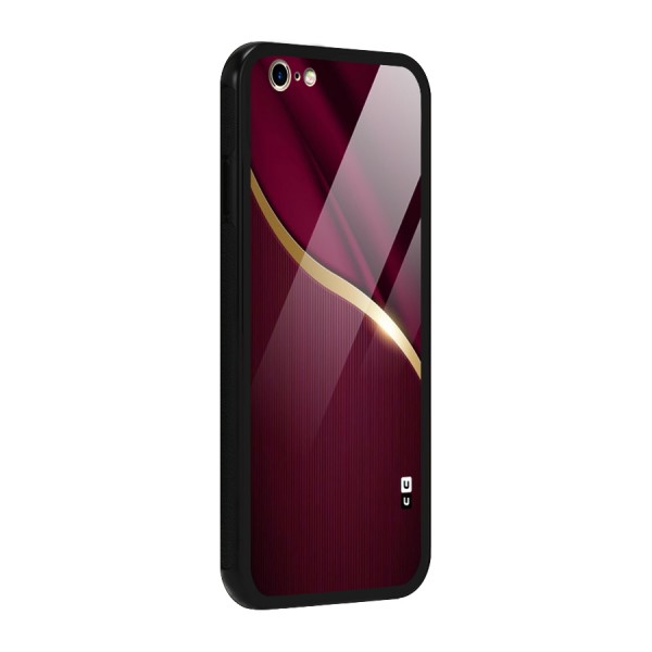 Smooth Maroon Glass Back Case for iPhone 6 6S