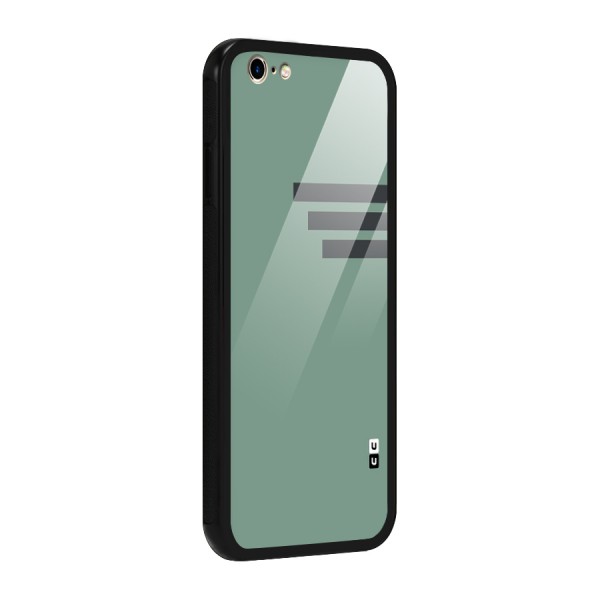 Solid Sports Stripe Glass Back Case for iPhone 6 6S