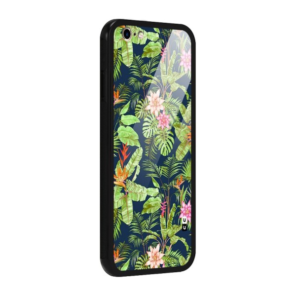 Tiny Flower Leaves Glass Back Case for iPhone 6 6S