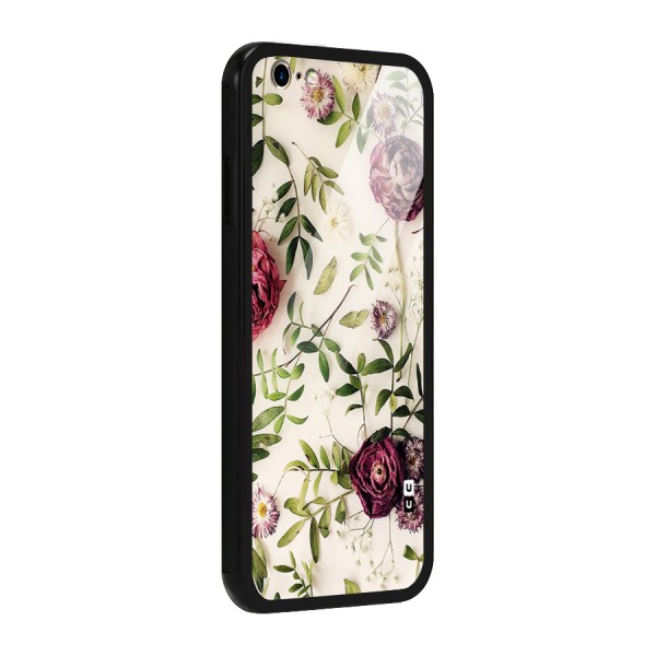 Vintage Rust Floral Glass Back Case for iPhone 6 6S