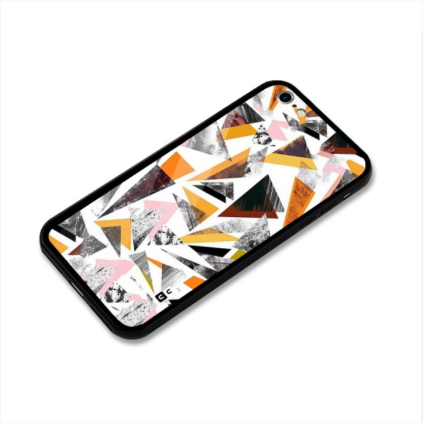 Abstract Sketchy Triangles Glass Back Case for iPhone 6 6S