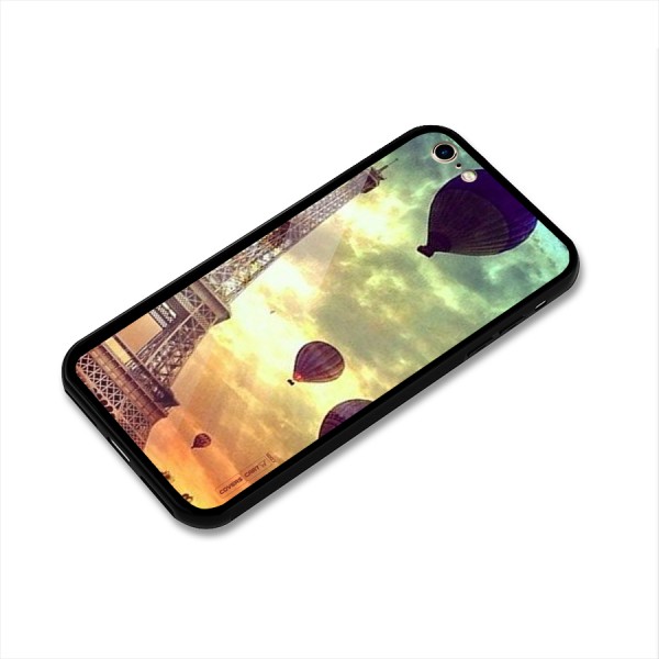 Artsy Hot Balloon And Tower Glass Back Case for iPhone 6 6S