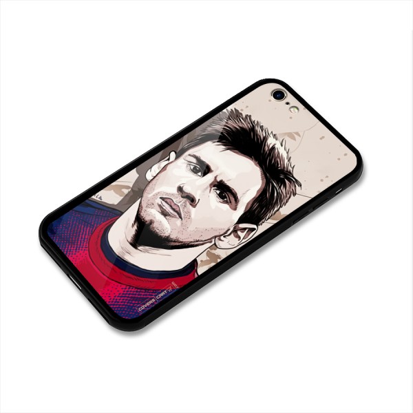 Barca King Messi Glass Back Case for iPhone 6 6S