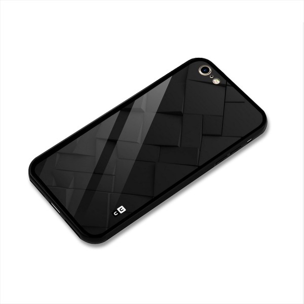 Black Elegant Design Glass Back Case for iPhone 6 6S
