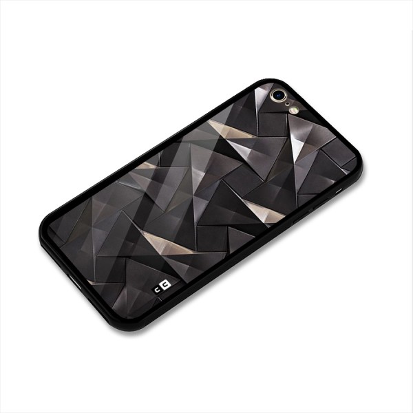 Carved Triangles Glass Back Case for iPhone 6 6S