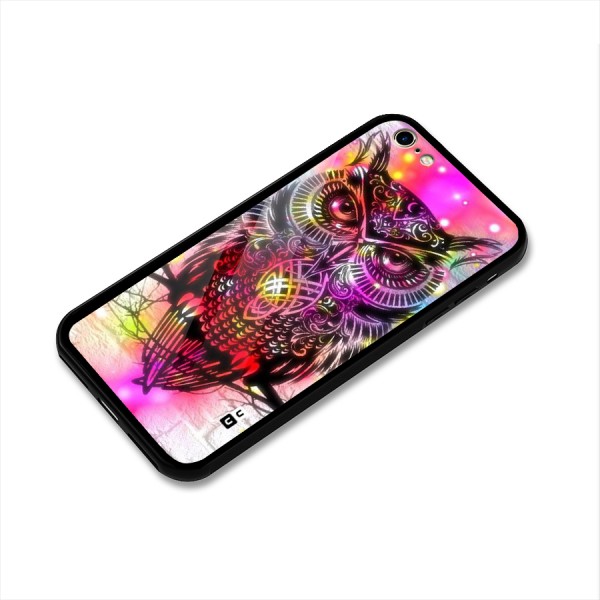 Colourful Owl Glass Back Case for iPhone 6 6S