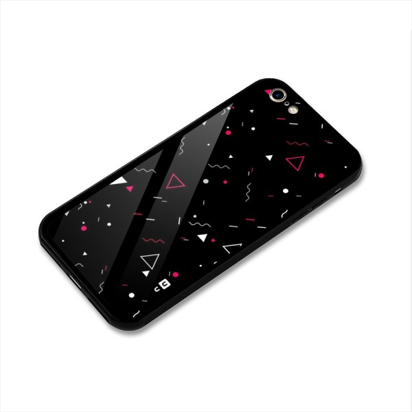 Dark Shapes Design Glass Back Case for iPhone 6 6S