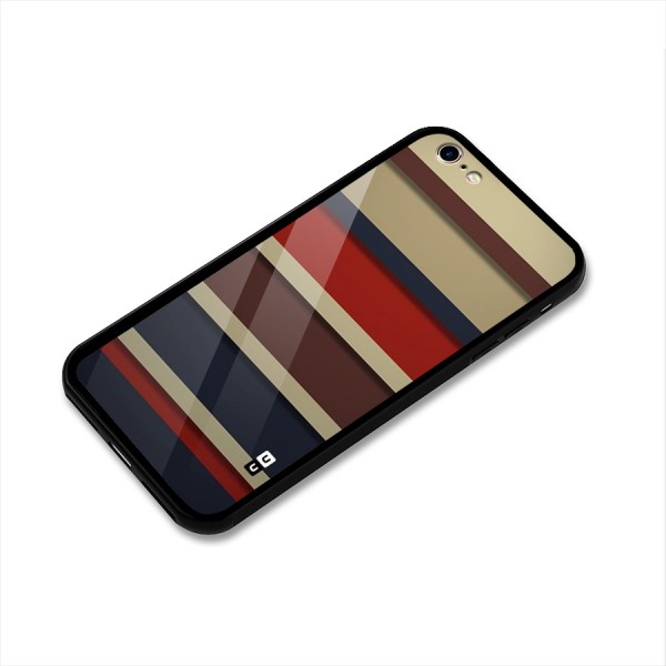 Elegant Stripes Pattern Glass Back Case for iPhone 6 6S