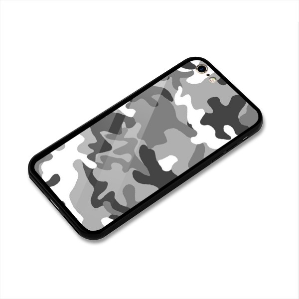 Grey Military Glass Back Case for iPhone 6 6S