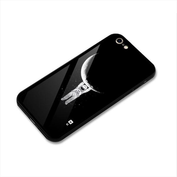 Hanging Astronaut Glass Back Case for iPhone 6 6S