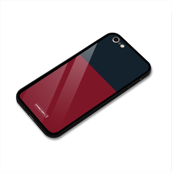 Maroon and Navy Blue Glass Back Case for iPhone 6 6S