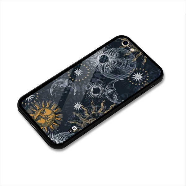 Moon And Sun Glass Back Case for iPhone 6 6S