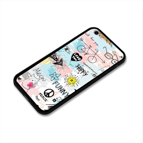 Peace And Funny Glass Back Case for iPhone 6 6S