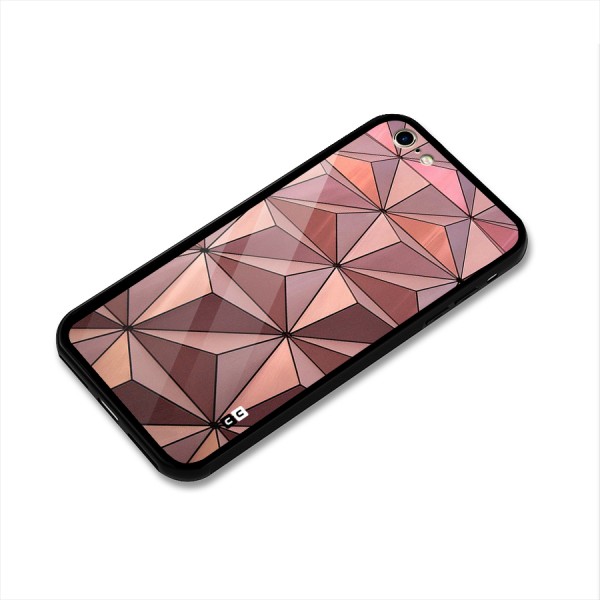 Rosegold Abstract Shapes Glass Back Case for iPhone 6 6S
