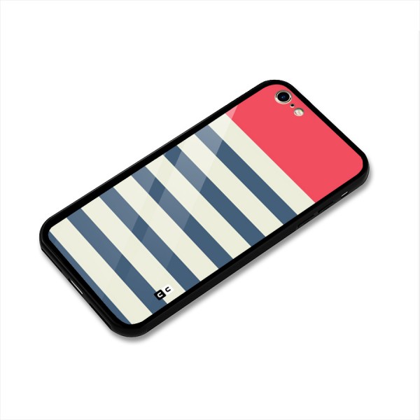 Solid Orange And Stripes Glass Back Case for iPhone 6 6S
