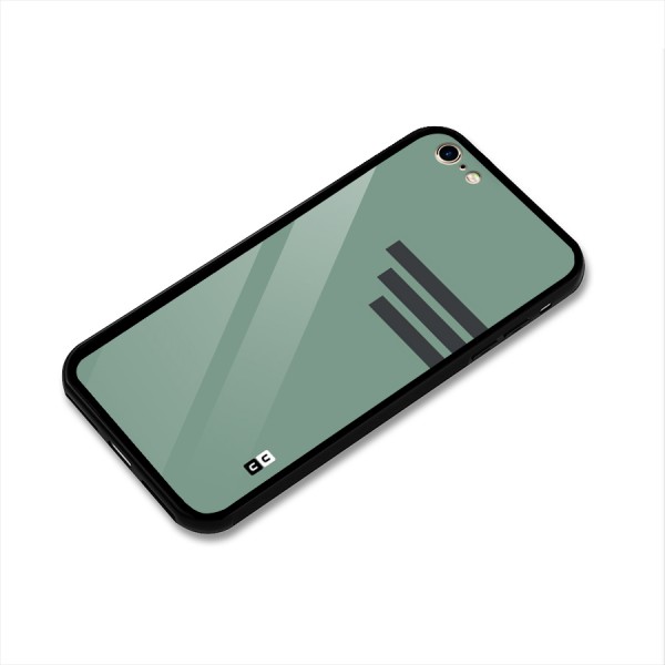 Solid Sports Stripe Glass Back Case for iPhone 6 6S