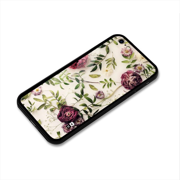 Vintage Rust Floral Glass Back Case for iPhone 6 6S
