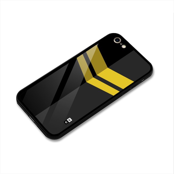 Yellow Lines Glass Back Case for iPhone 6 6S
