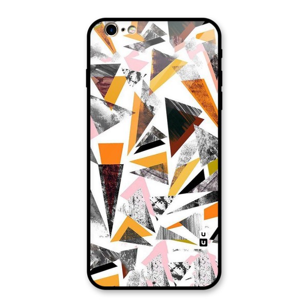 Abstract Sketchy Triangles Glass Back Case for iPhone 6 Plus 6S Plus