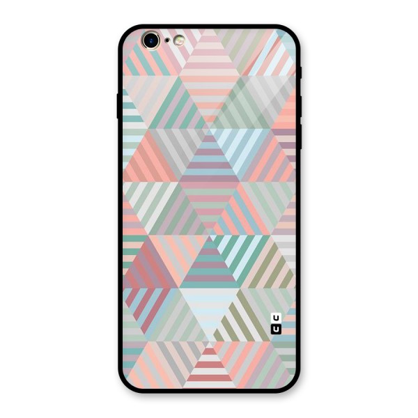 Abstract Triangle Lines Glass Back Case for iPhone 6 Plus 6S Plus