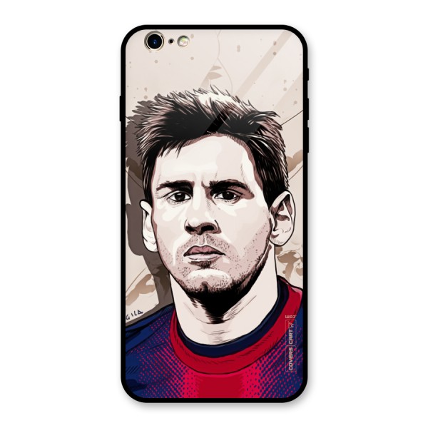 Barca King Messi Glass Back Case for iPhone 6 Plus 6S Plus