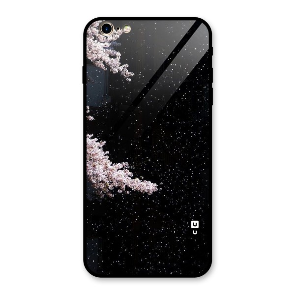 Beautiful Night Sky Flowers Glass Back Case for iPhone 6 Plus 6S Plus