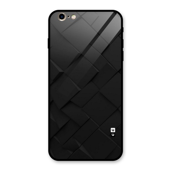 Black Elegant Design Glass Back Case for iPhone 6 Plus 6S Plus