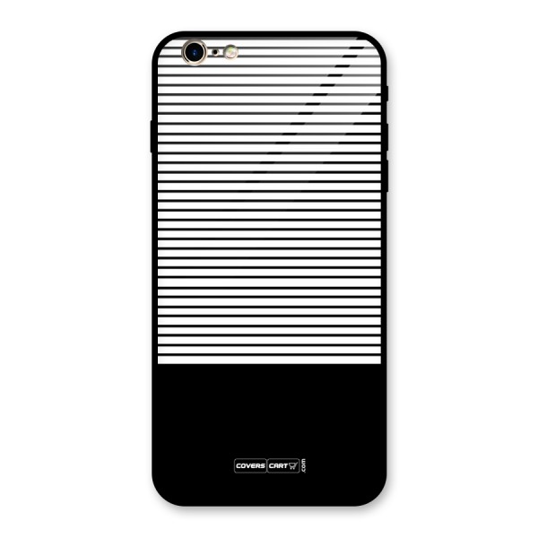 Classy Black Stripes Glass Back Case for iPhone 6 Plus 6S Plus