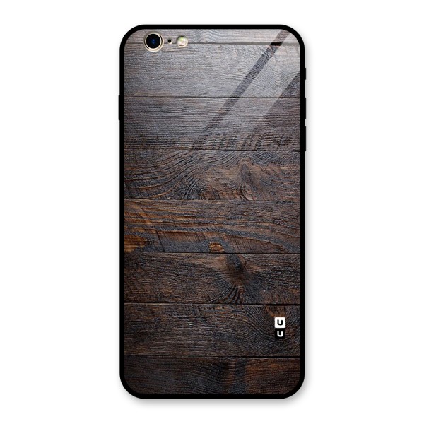 Dark Wood Printed Glass Back Case for iPhone 6 Plus 6S Plus