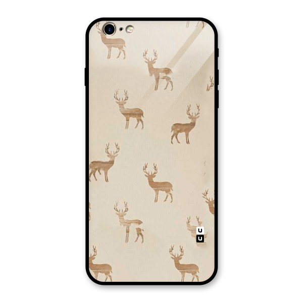 Deer Pattern Glass Back Case for iPhone 6 Plus 6S Plus