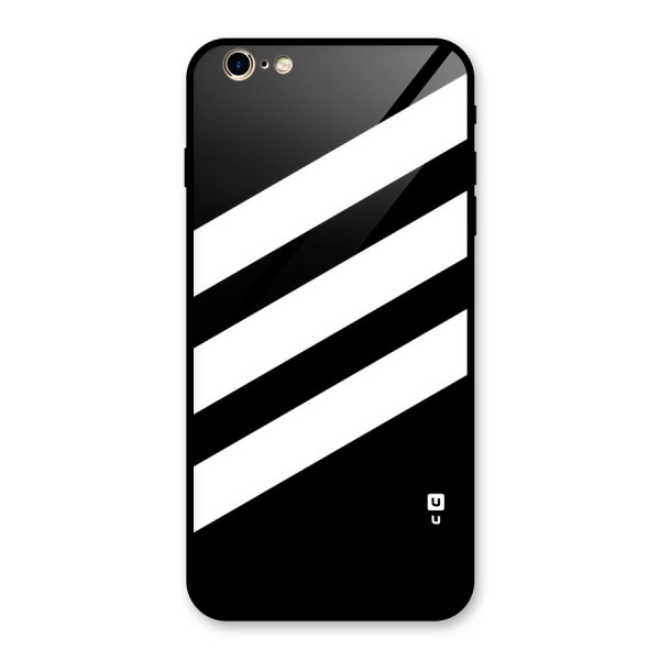 Diagonal Classic Stripes Glass Back Case for iPhone 6 Plus 6S Plus