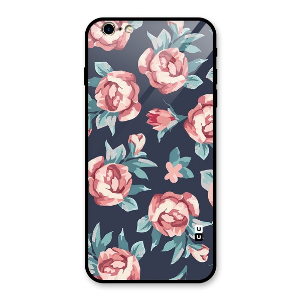 Flowers Painting Glass Back Case for iPhone 6 Plus 6S Plus