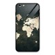 Green Gold Map Design Glass Back Case for iPhone 6 Plus 6S Plus