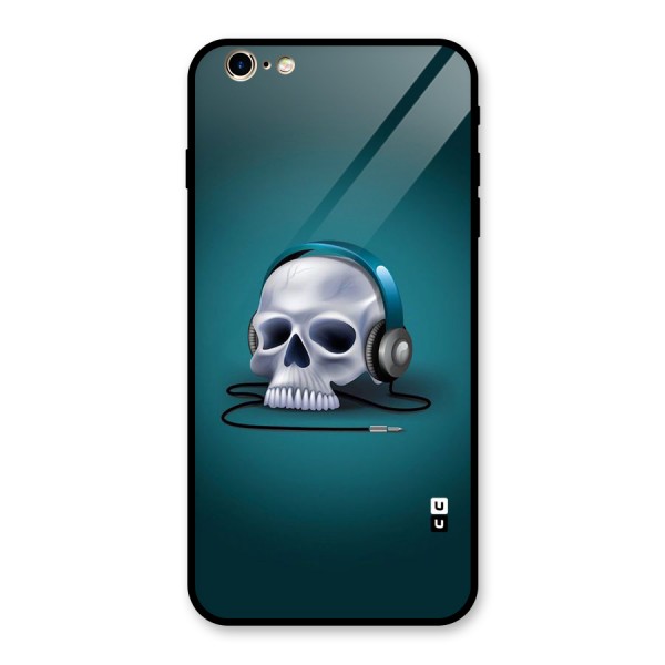 Music Skull Glass Back Case for iPhone 6 Plus 6S Plus