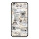 Paris Paper Glass Back Case for iPhone 6 Plus 6S Plus