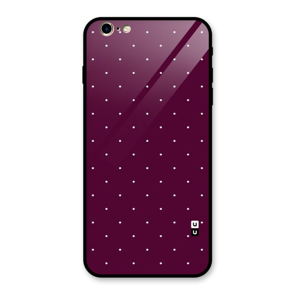 Purple Polka Glass Back Case for iPhone 6 Plus 6S Plus