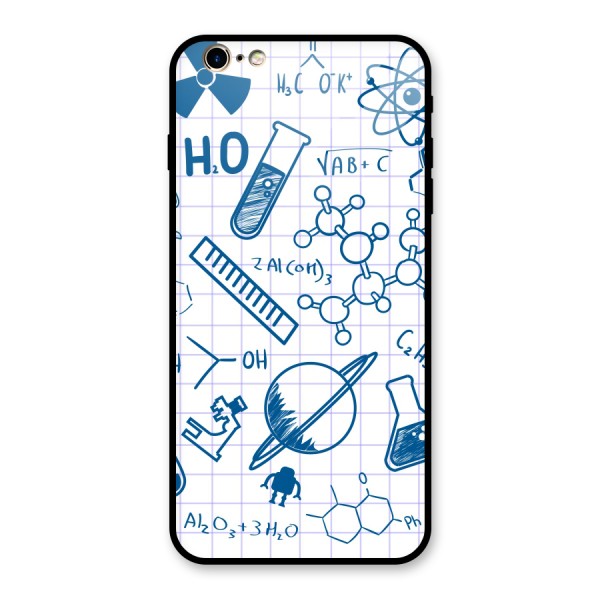 Science Notebook Glass Back Case for iPhone 6 Plus 6S Plus