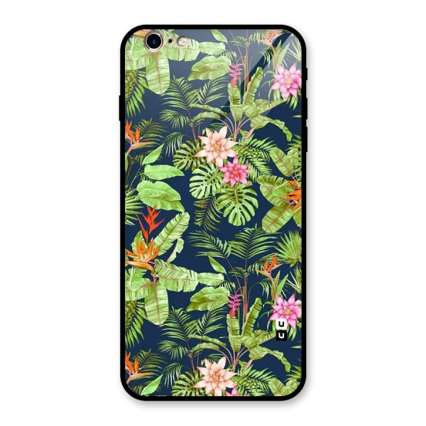 Tiny Flower Leaves Glass Back Case for iPhone 6 Plus 6S Plus