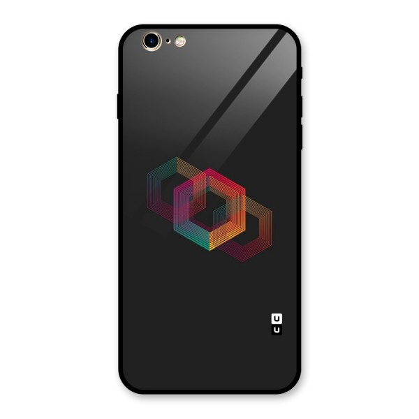 Tri-hexa Colours Glass Back Case for iPhone 6 Plus 6S Plus