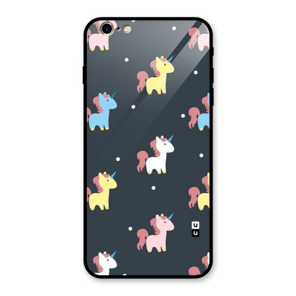 Unicorn Pattern Glass Back Case for iPhone 6 Plus 6S Plus