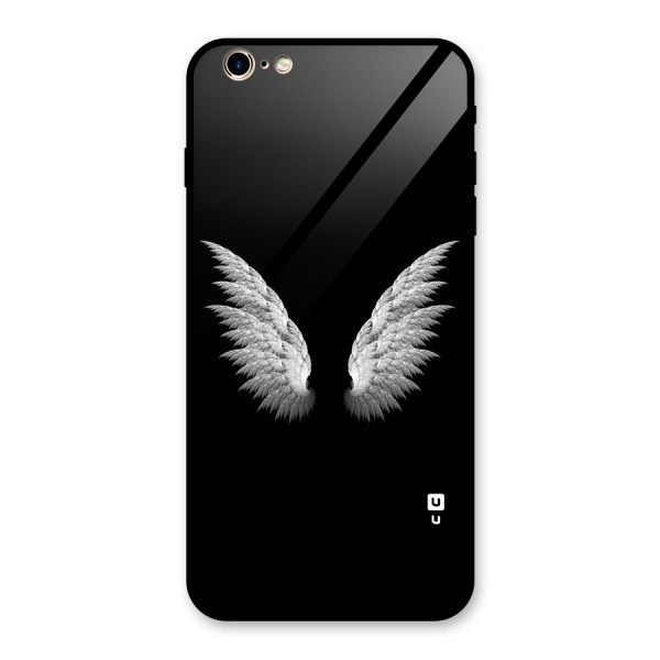 White Wings Glass Back Case for iPhone 6 Plus 6S Plus