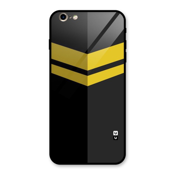 Yellow Lines Glass Back Case for iPhone 6 Plus 6S Plus
