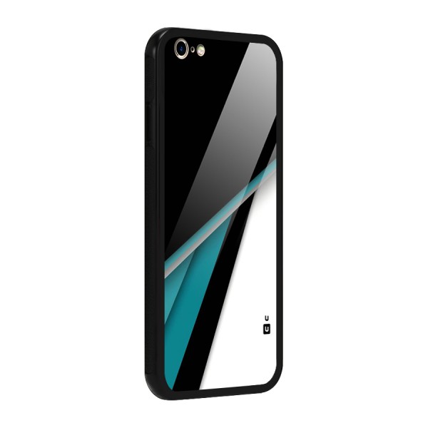 Abstract Lines Of Blue Glass Back Case for iPhone 6 Plus 6S Plus