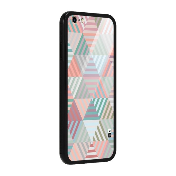 Abstract Triangle Lines Glass Back Case for iPhone 6 Plus 6S Plus