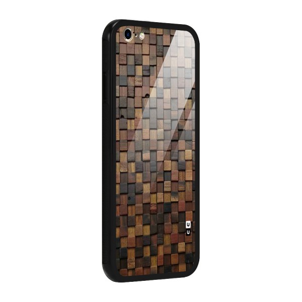 Blocks Of Wood Glass Back Case for iPhone 6 Plus 6S Plus