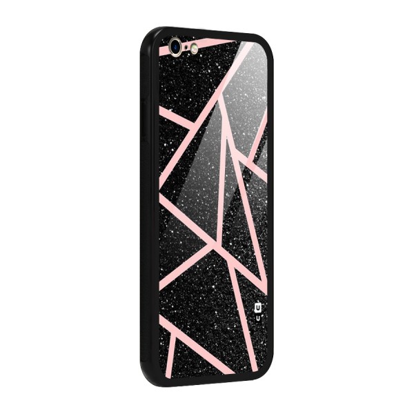 Concrete Black Pink Stripes Glass Back Case for iPhone 6 Plus 6S Plus