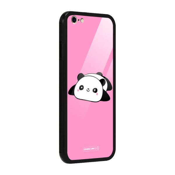 Cute Lazy Panda Glass Back Case for iPhone 6 Plus 6S Plus