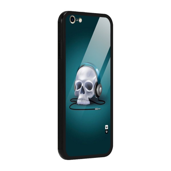 Music Skull Glass Back Case for iPhone 6 Plus 6S Plus