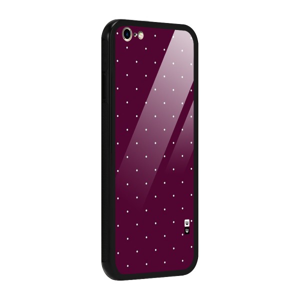 Purple Polka Glass Back Case for iPhone 6 Plus 6S Plus